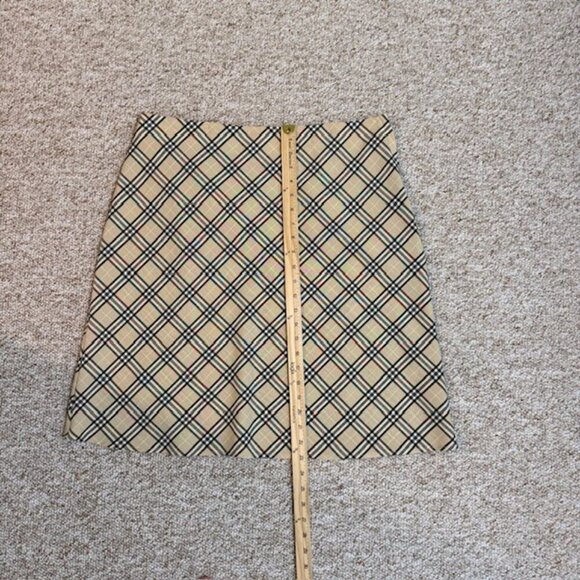 NYCC New York Clothing Co Womens Tartan Plaid A Line Skirt Black Tan Size 16 - Picture 6 of 7